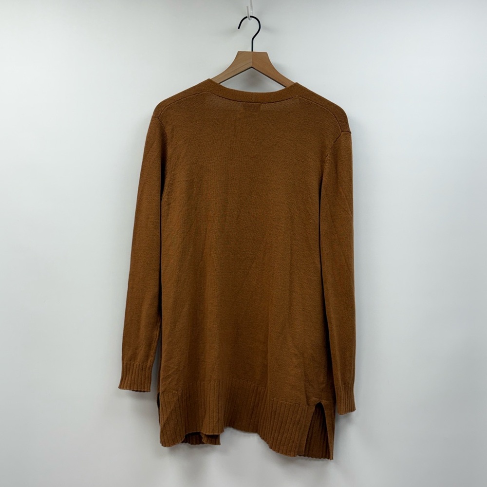 NWT Old Navy Open Front Tunic Cardigan Knit Sweater Minimalist Brown Large - Picture 5 of 8